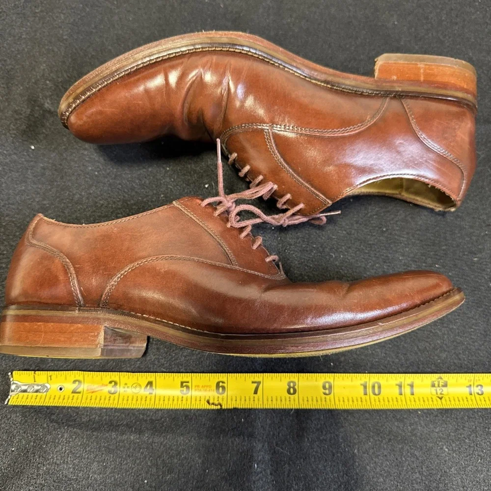 Cole Haan Men's 9.5M C12848 Brown Leather Lace Up Oxfords Dress Shoes